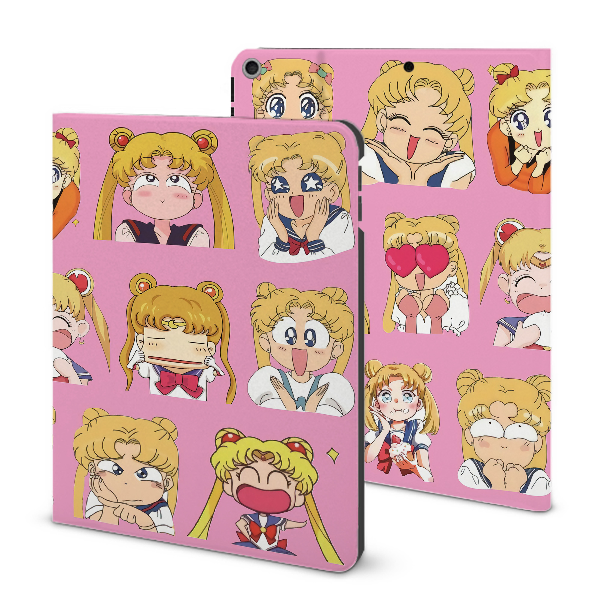 （画像用） 美少女戦士セーラームーン Sailor Moon IPad ケース ブック型 PUレザー TPU 耐衝撃 軽量 薄型 ペン収納なし 全面保護 IPad 各モデル対応